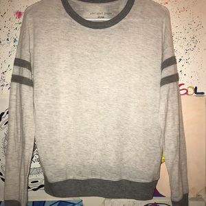 Grey with white long sleeve